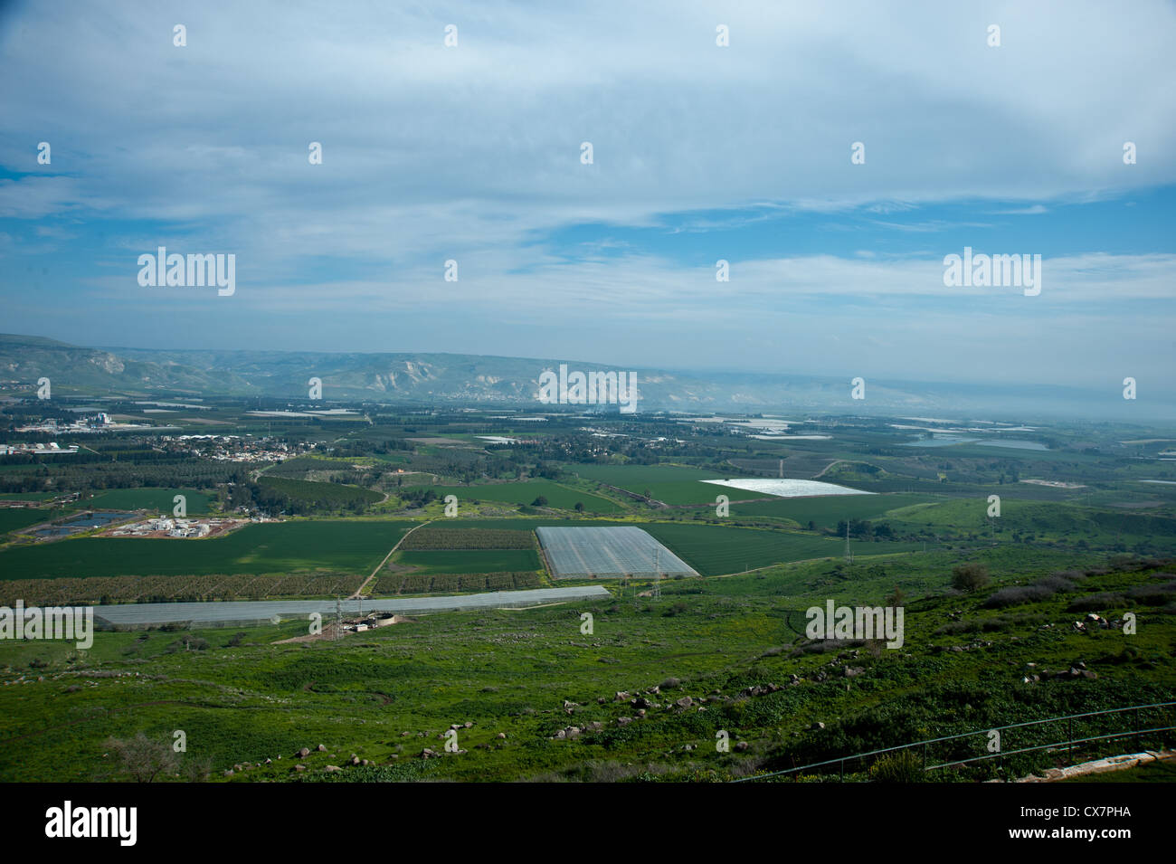 Israel, unteren Galiläa, Blick auf den See Genezareth von Westen Stockfoto