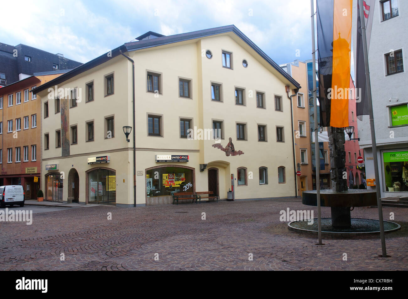 Österreich, Tirol, Schwaz Stadtzentrum Stockfoto