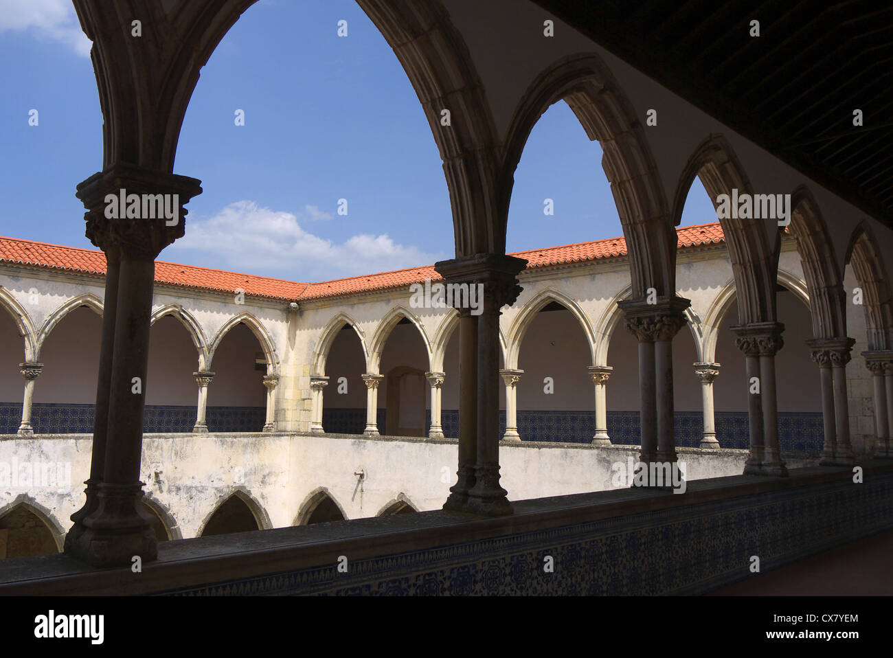 Die Klöster in der Templerburg in Tomar, Portugal. Stockfoto