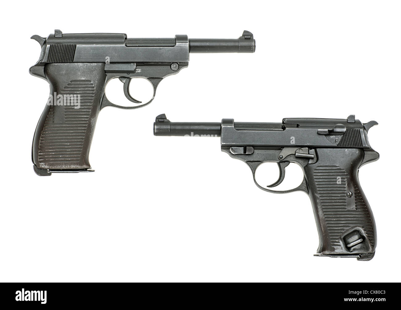 Deutsche Pistole Modell 1938 Walther P38 Stockfoto