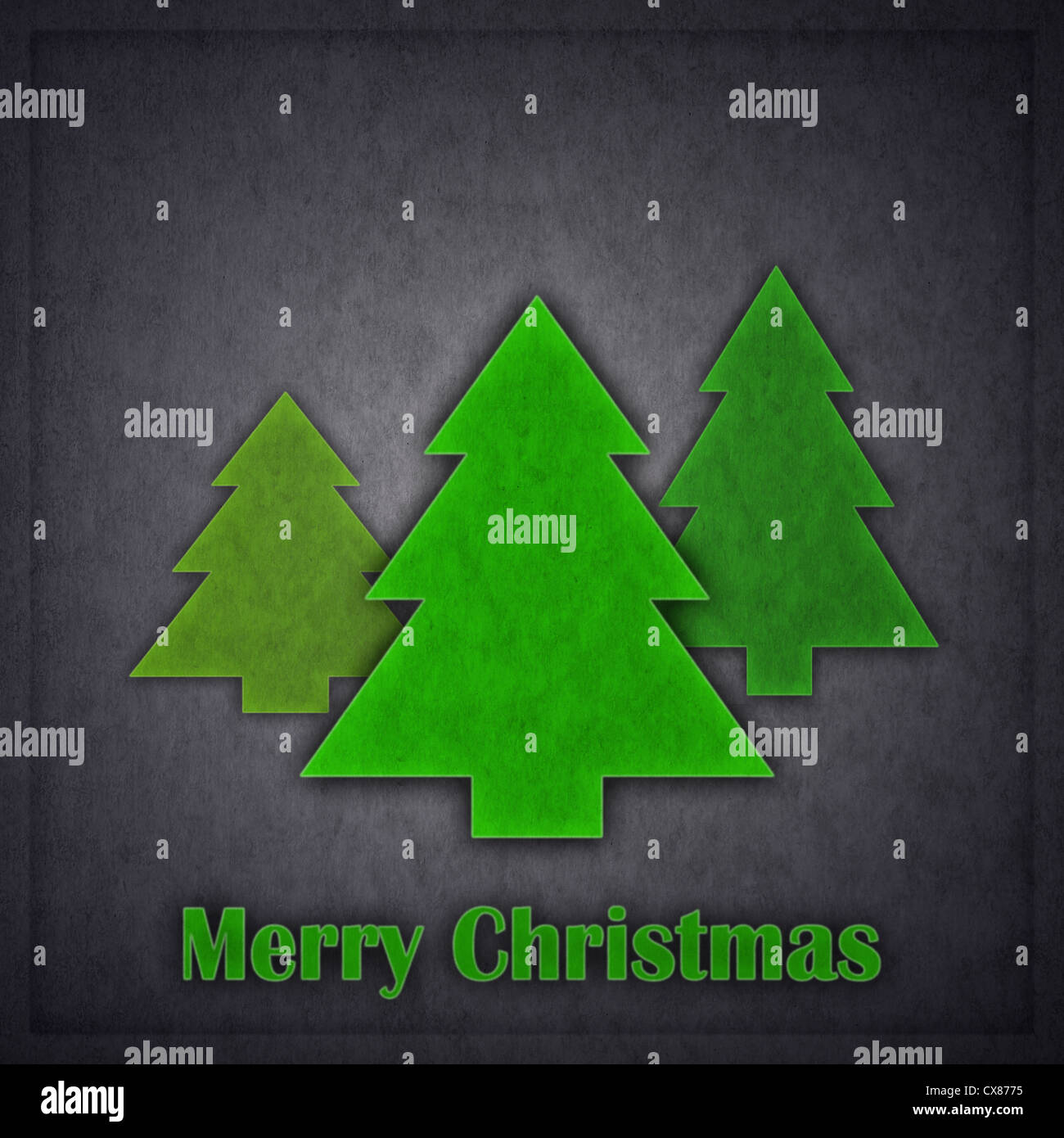 Neues Jahr Konzept Design - Weihnachtskarte, in der Minimal Art Technik erstellt Stockfoto