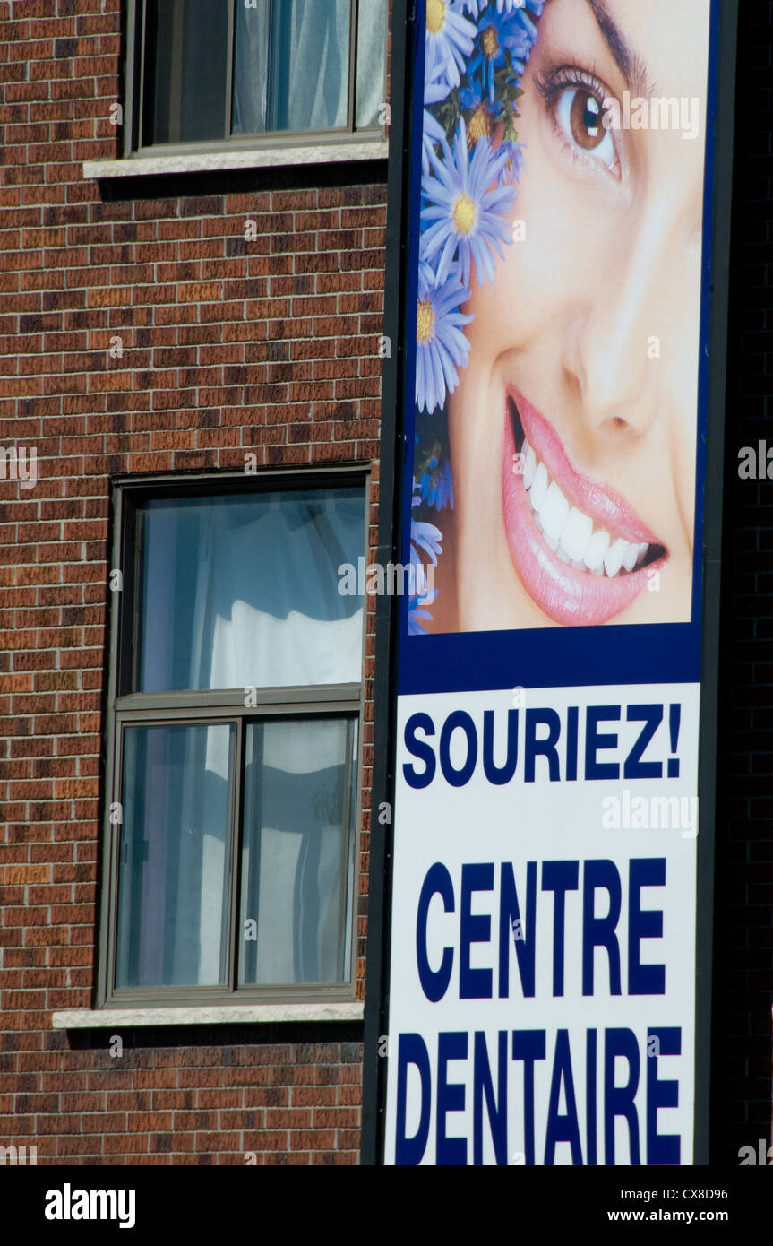 Französischer Sprache ist weit verbreitet in Montreal, die größte französischsprachige Stadt in Nordamerika Stockfoto