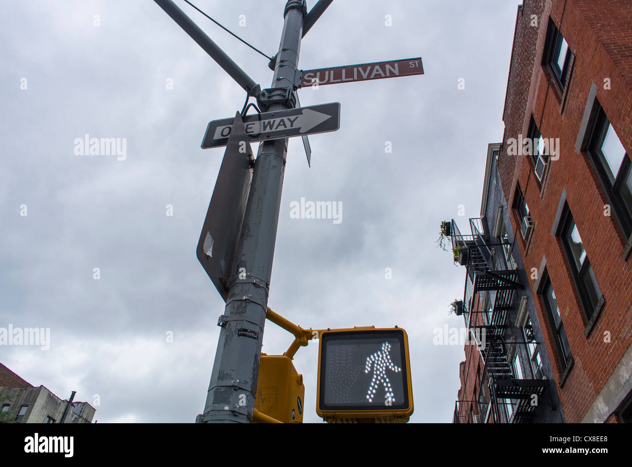 New York, NY, USA, Soho, Schilder, Straßenszenen, auf Sullivan St., Manhattan, Stockfoto