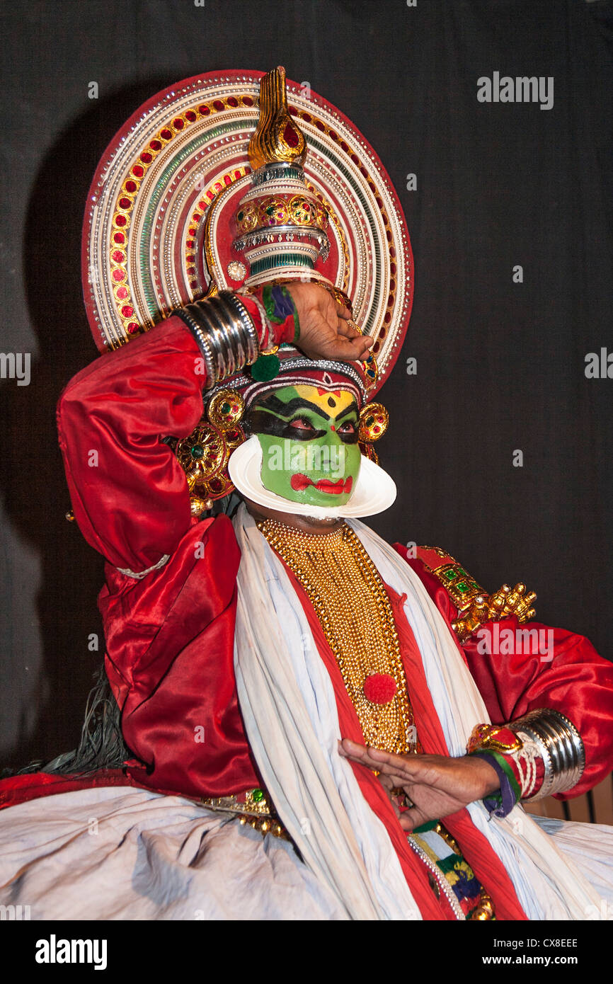 Indien Kerala Cochin Kathakali-Tanz-performance Stockfoto