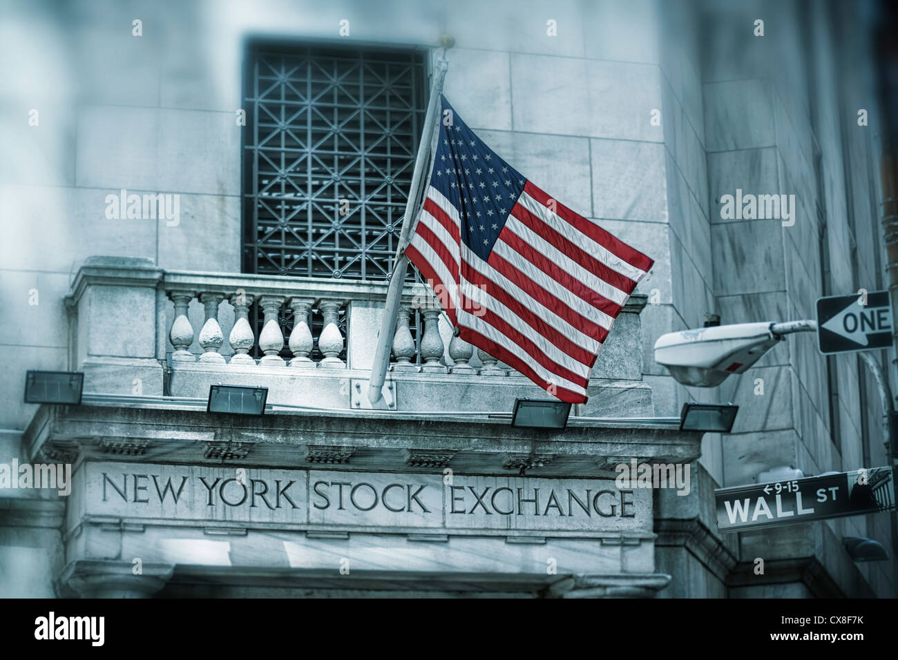 Börse, Wall Street, Bankenviertel, New York City, USA Stockfoto