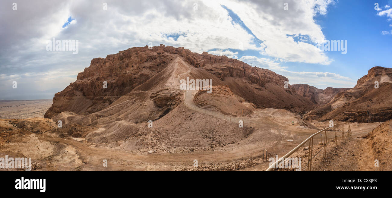 Landschaft und Trail in Masada; Israel Stockfoto