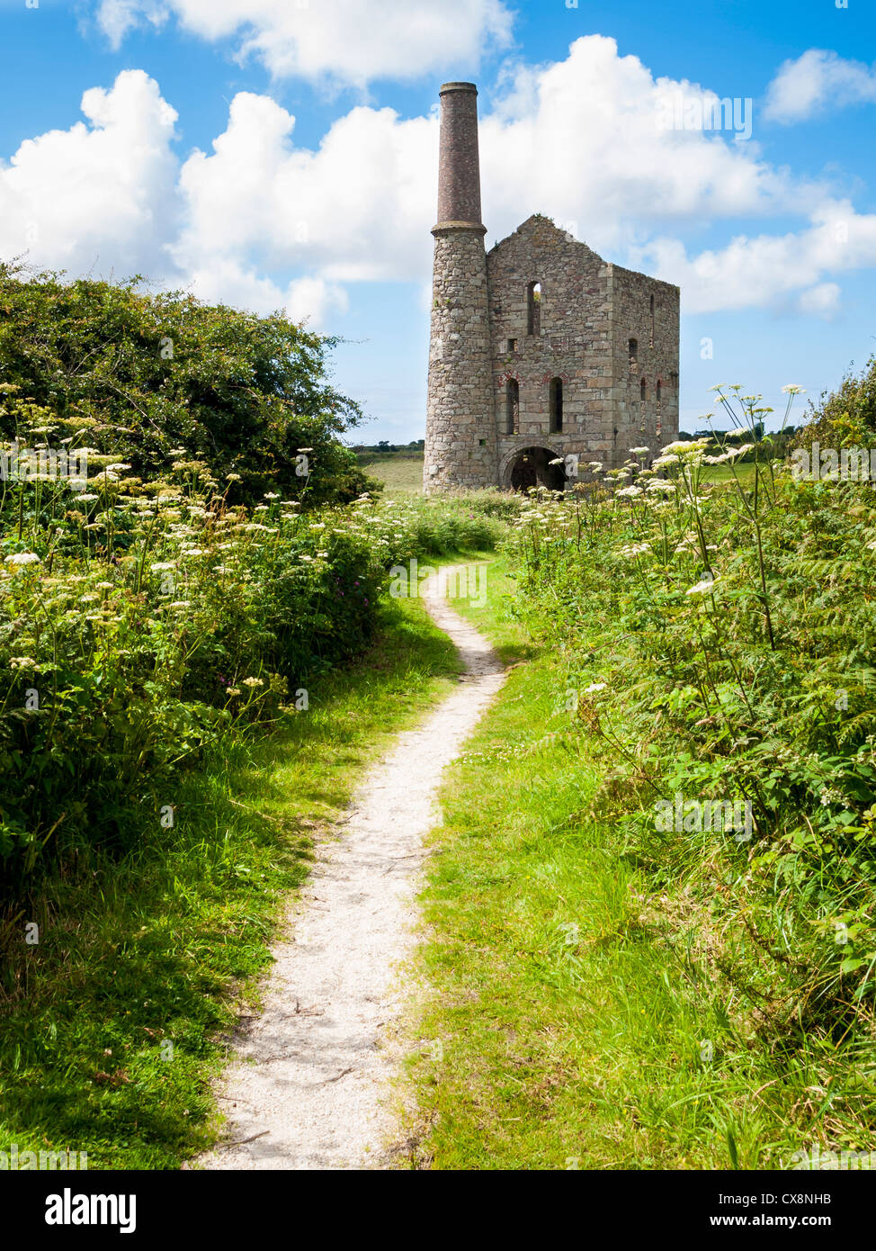 Bestandteil der Cornish Mining World Heritage Site im Süden Wheal Frances Stockfoto