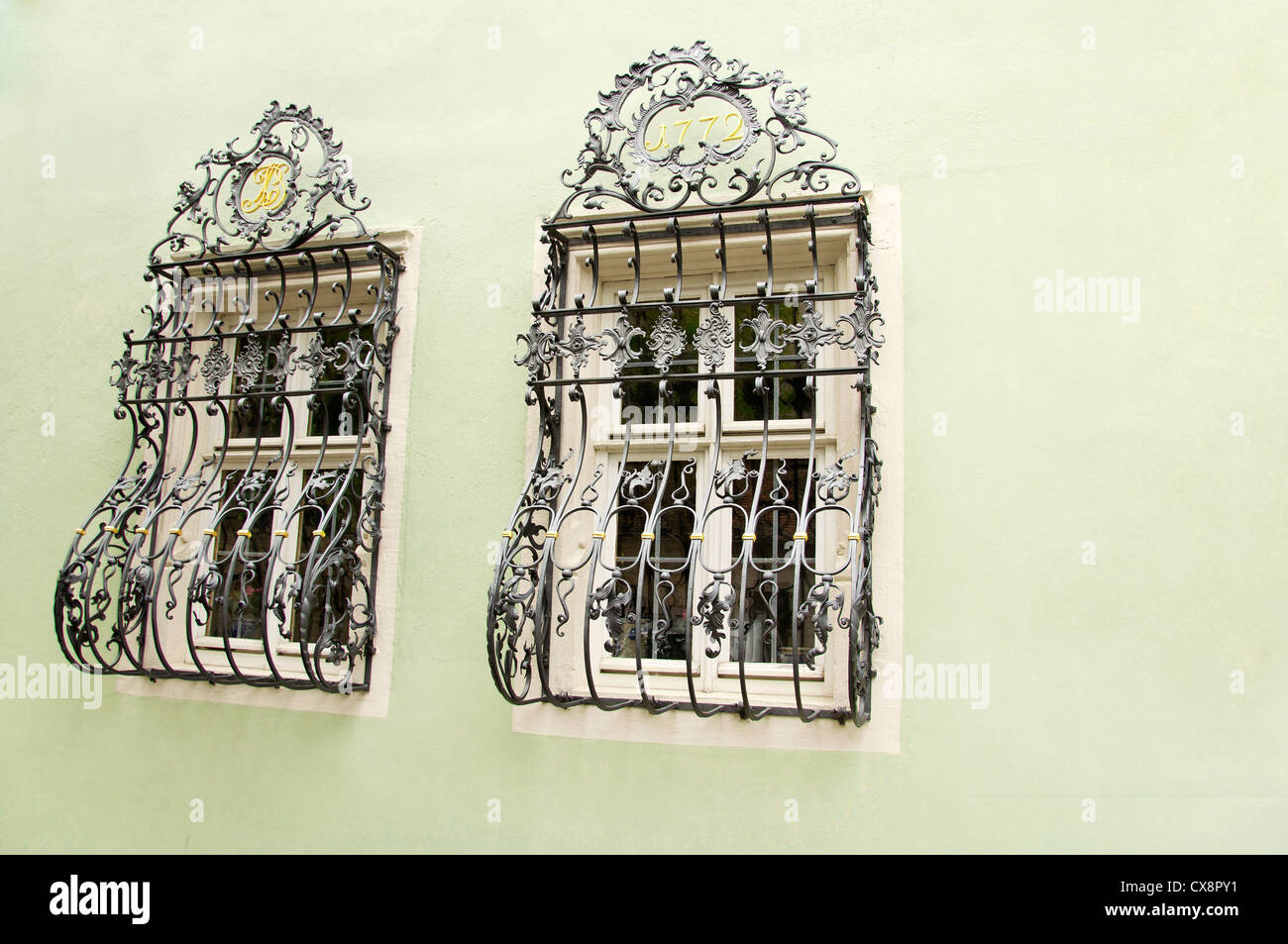 Mittelalterlichen Fenster Stockfoto