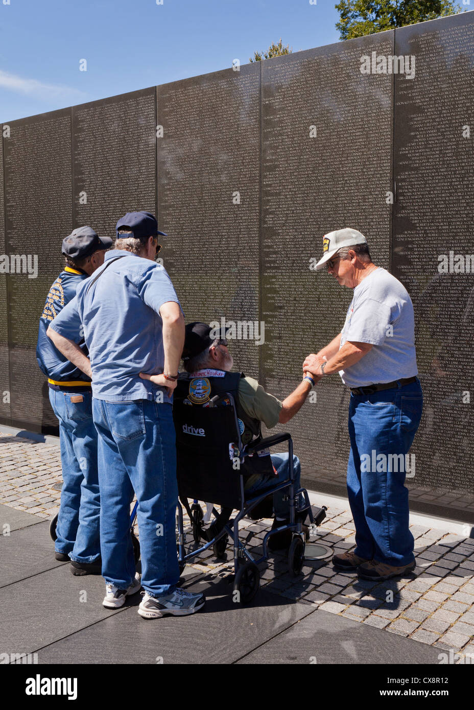 Vietnam Tierärzte Besuch der Vietnam-Krieg-Memorial - Washington, DC Stockfoto