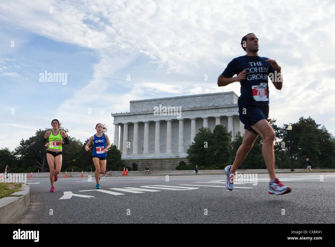 Marathon-Läufer - Washington, DC USA Stockfoto