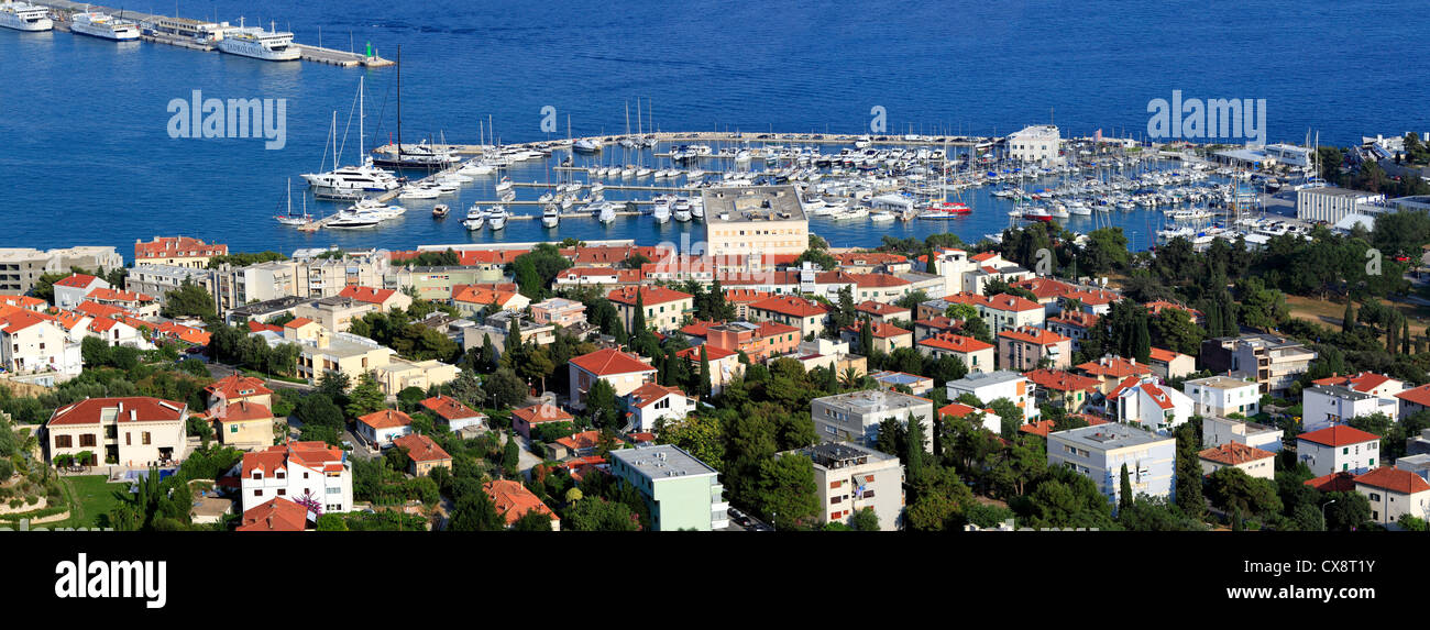 Stadtbild von Marjan-Hügel, Split, Dalmatien, Kroatien Stockfoto
