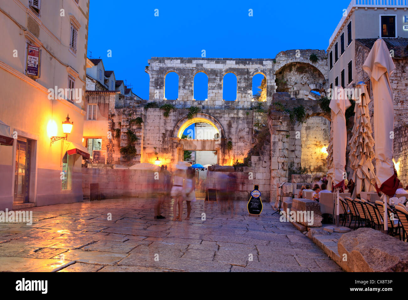 Ost-Tor, die Porta Argentea, Split, Dalmatien, Kroatien Stockfoto