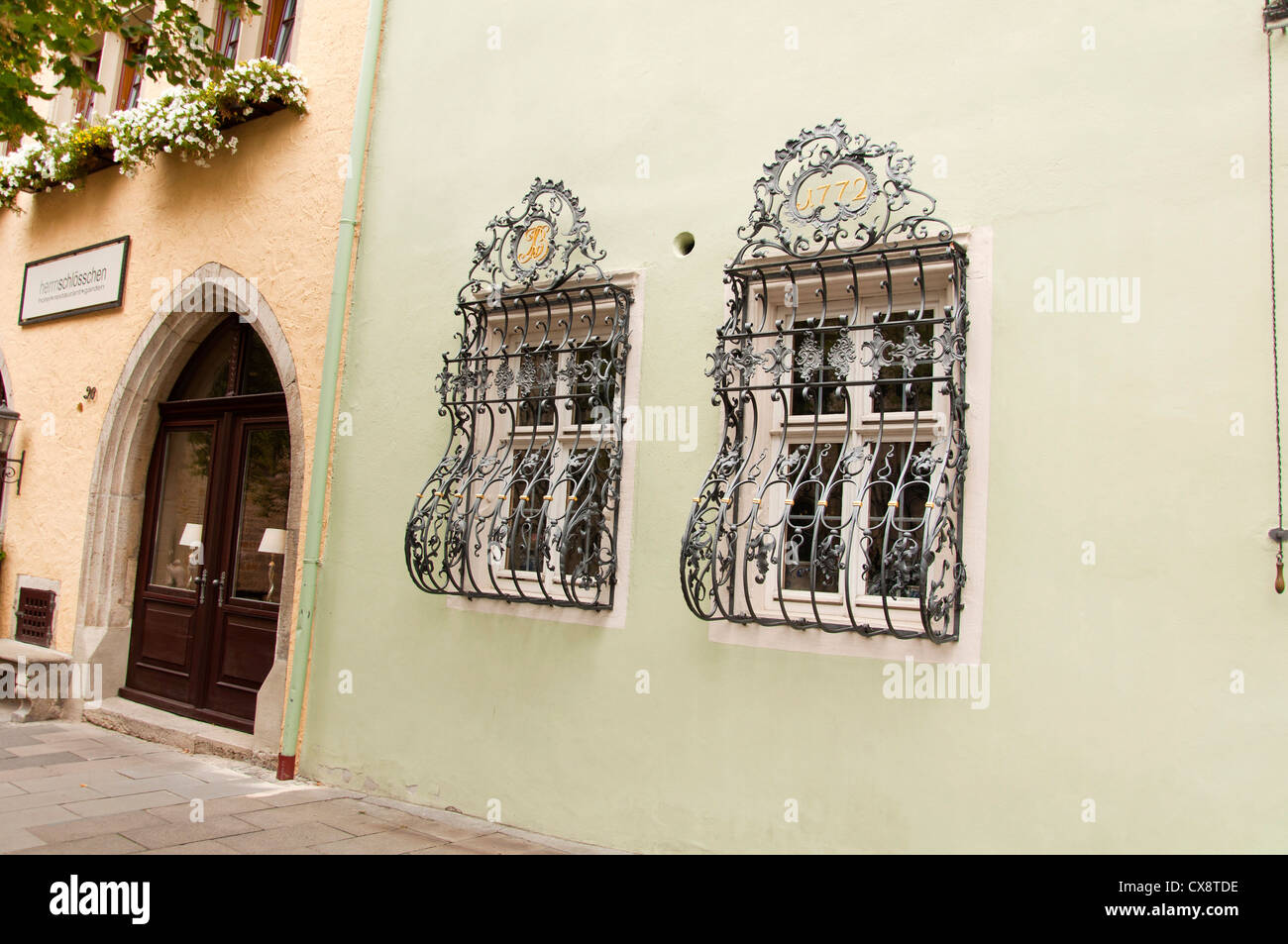 Mittelalterlichen Fenster Stockfoto