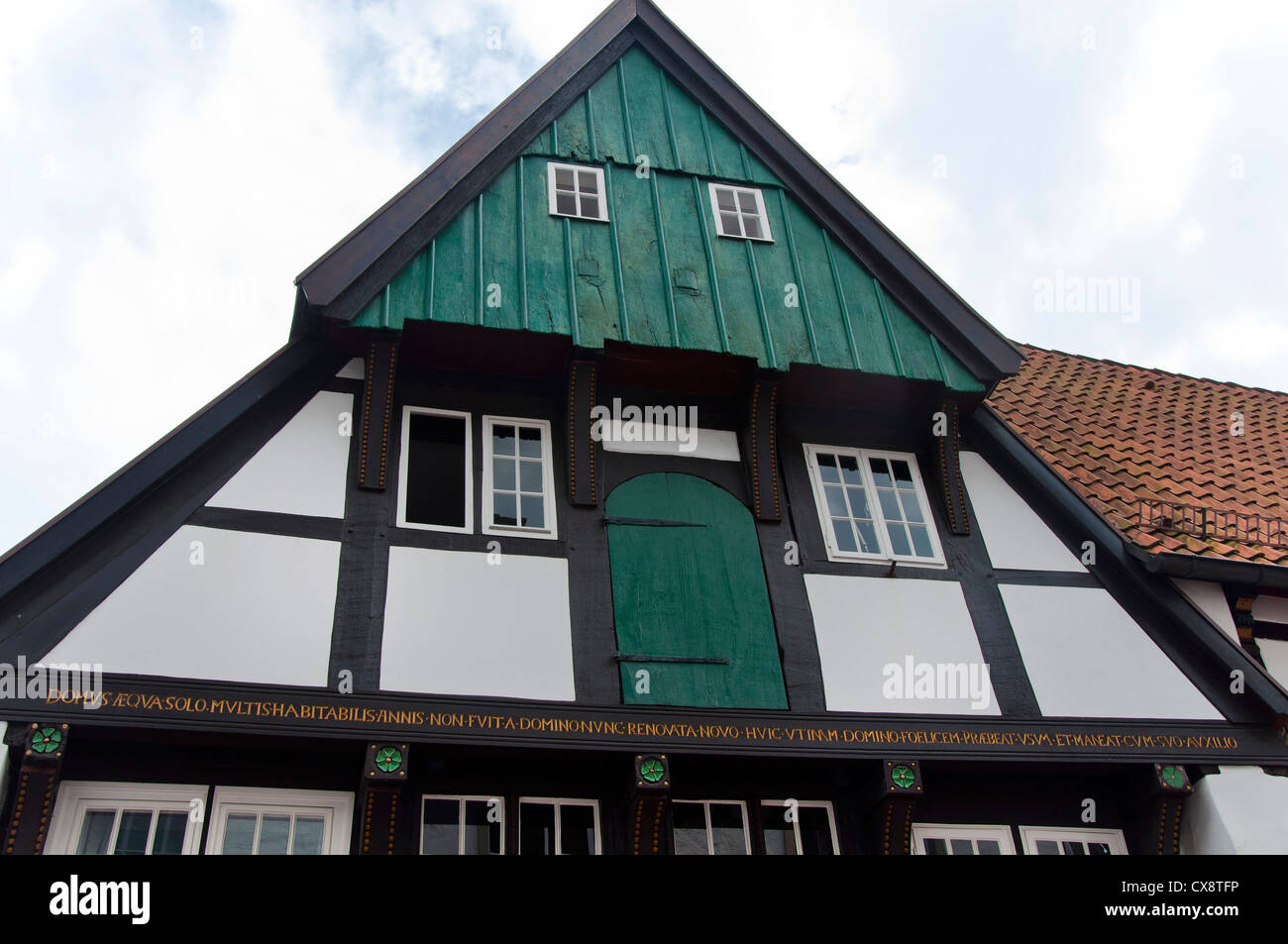 Mittelalterliches Fachwerk Fachwerkhaus, Osnabrück, Deutschland Stockfoto