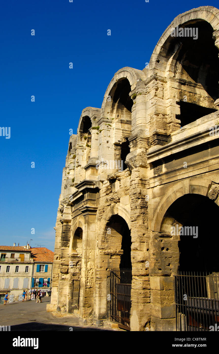 Römische Amphitheater (Les Arènes). Arles. Bouches-du-Rhône. Der Provence. Frankreich Stockfoto