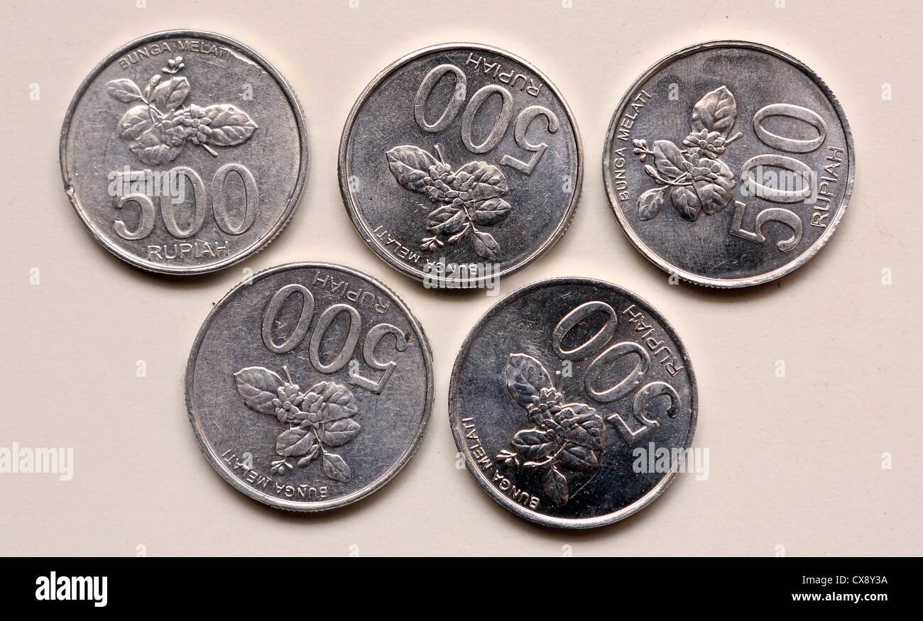 Indonesische Rupiah Funfhundert Munzen Stockfotografie Alamy