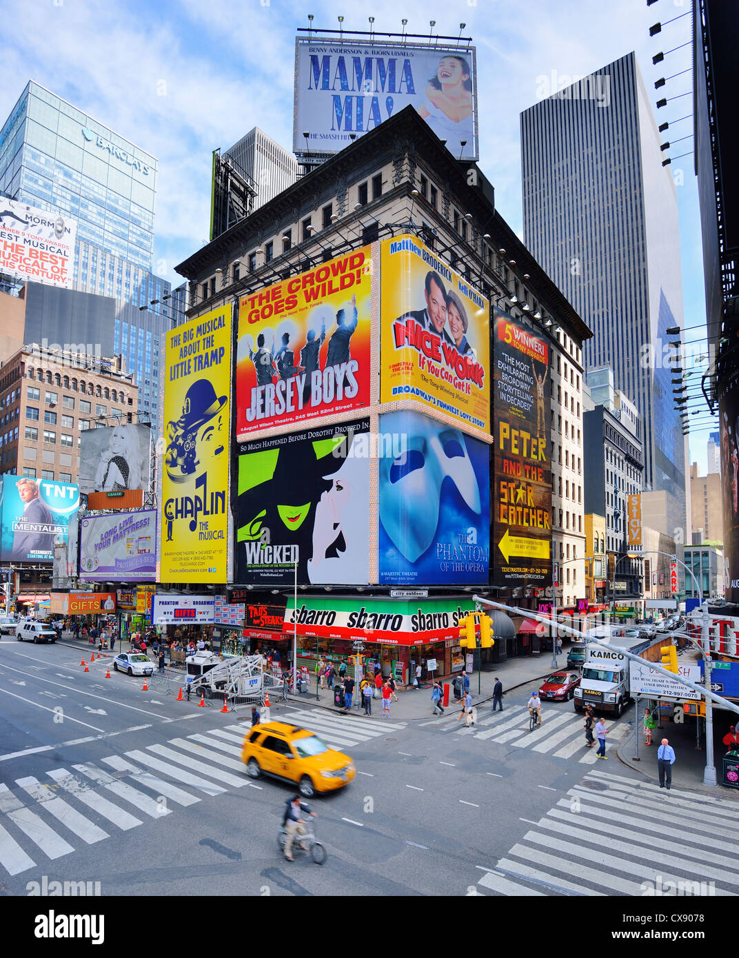 Am berühmten Times Square in New York City, USA. Stockfoto