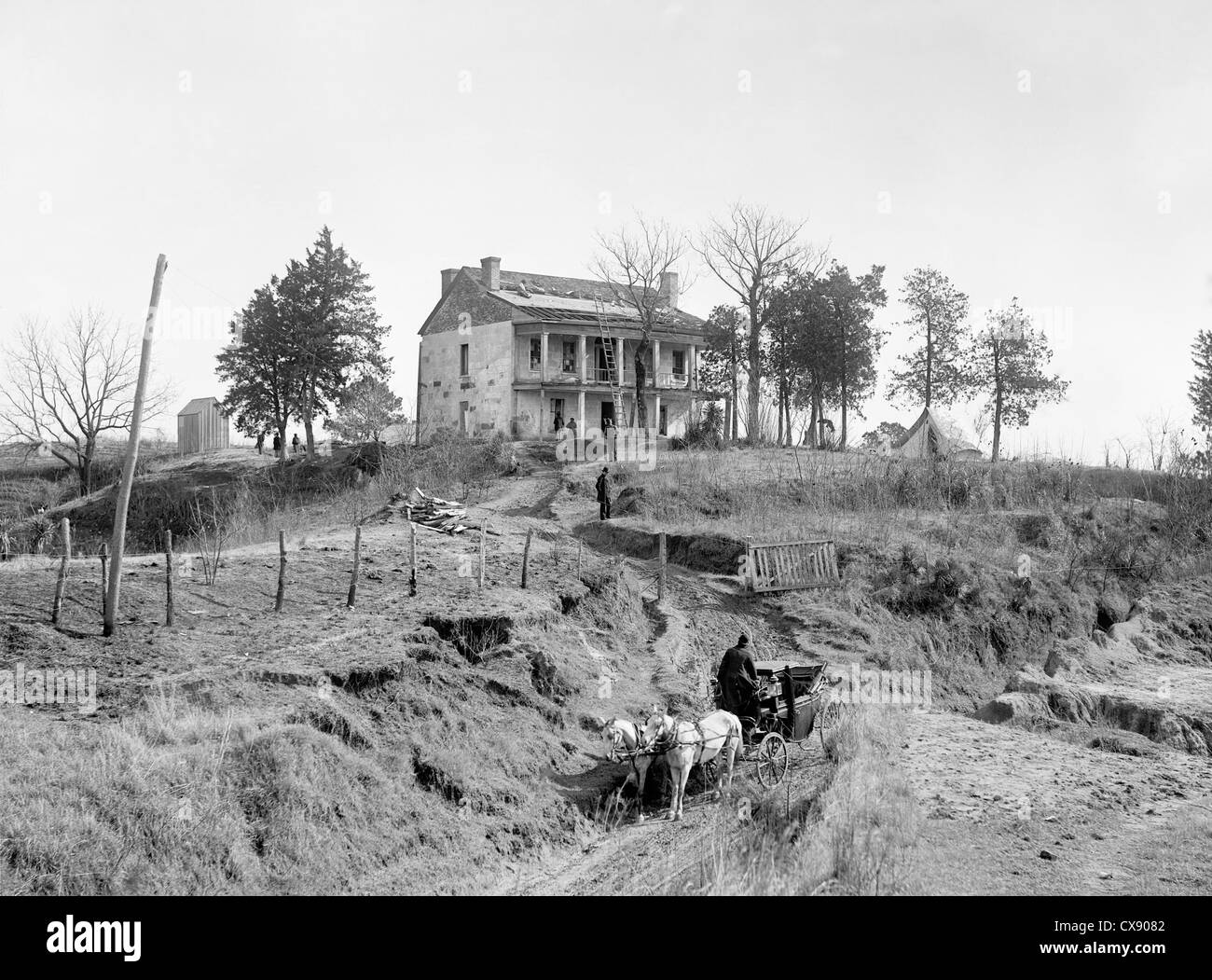 Pembertons Hauptsitz, Vicksburg, Mississippi, um 1890 Stockfoto