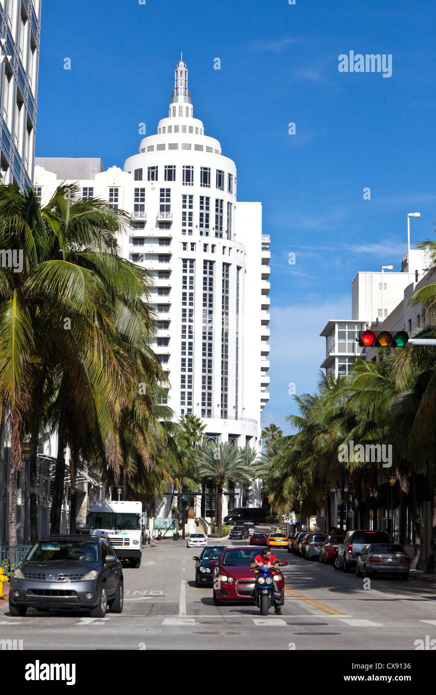Loews Miami Beach Hotel, 16. Street, South Beach, Miami Beach, Florida, Vereinigte Staaten Stockfoto