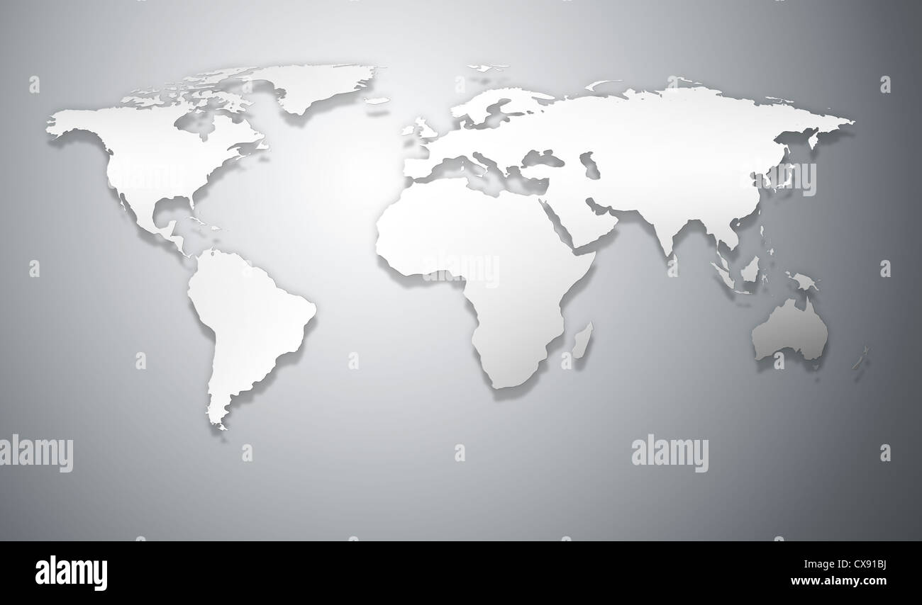 abstrakte Welt Karte relief Stockfoto