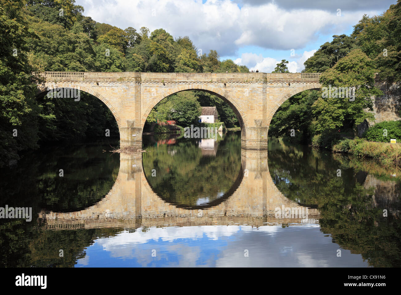 Anbiegen Brücke über den Fluss Wear in Durham City, England, UK Stockfoto