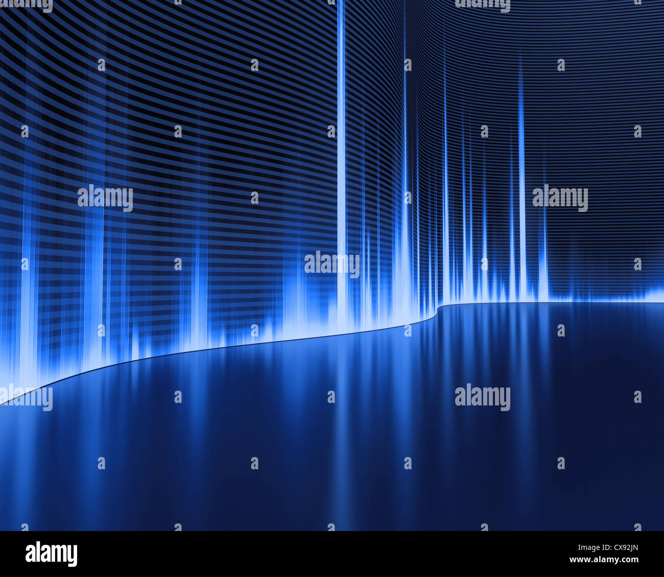 Grafik des digitalen Sounds. Zusammenfassung Hintergrund. Stockfoto