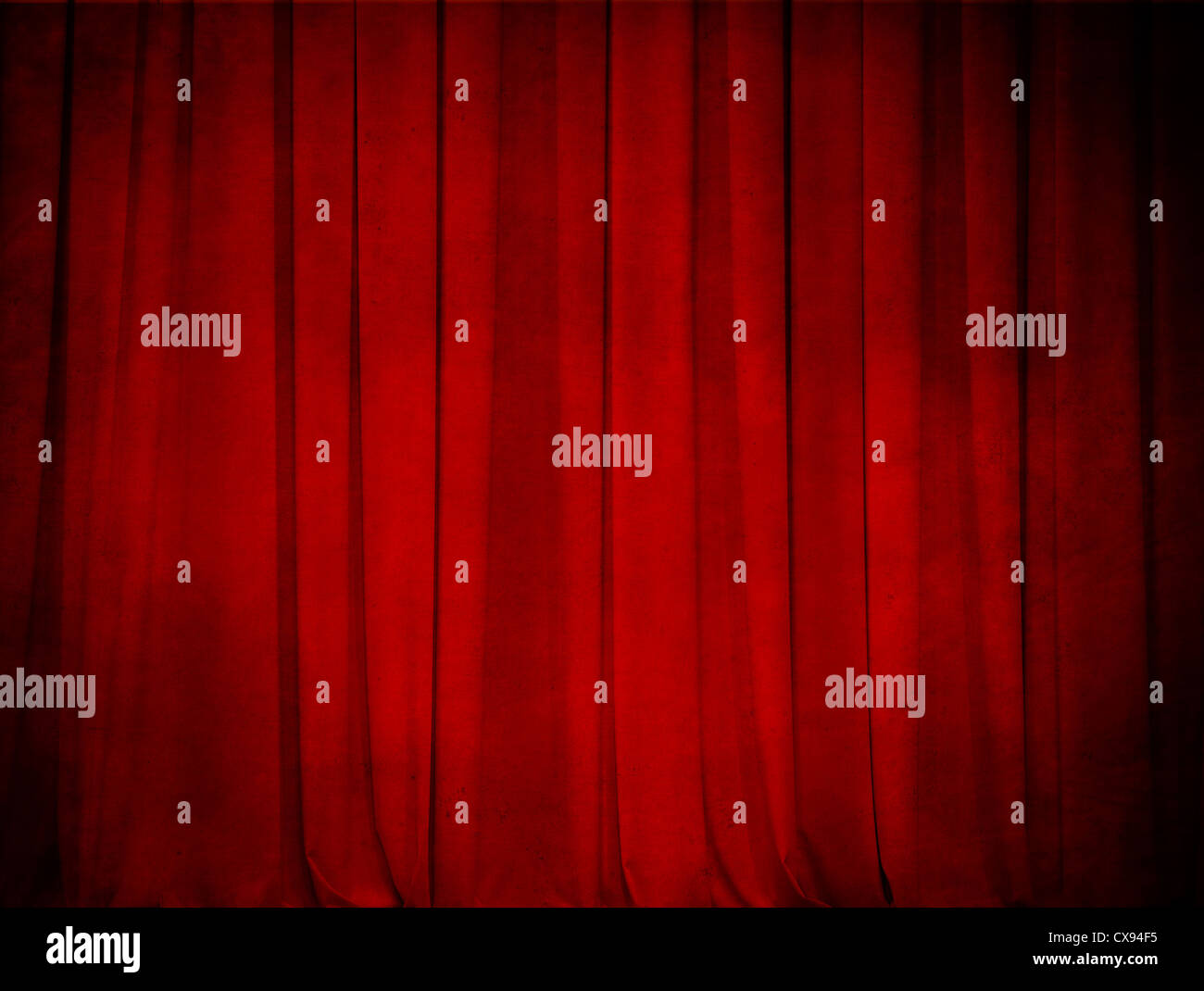 Grunge Theater rote Vorhang Hintergrund Stockfoto