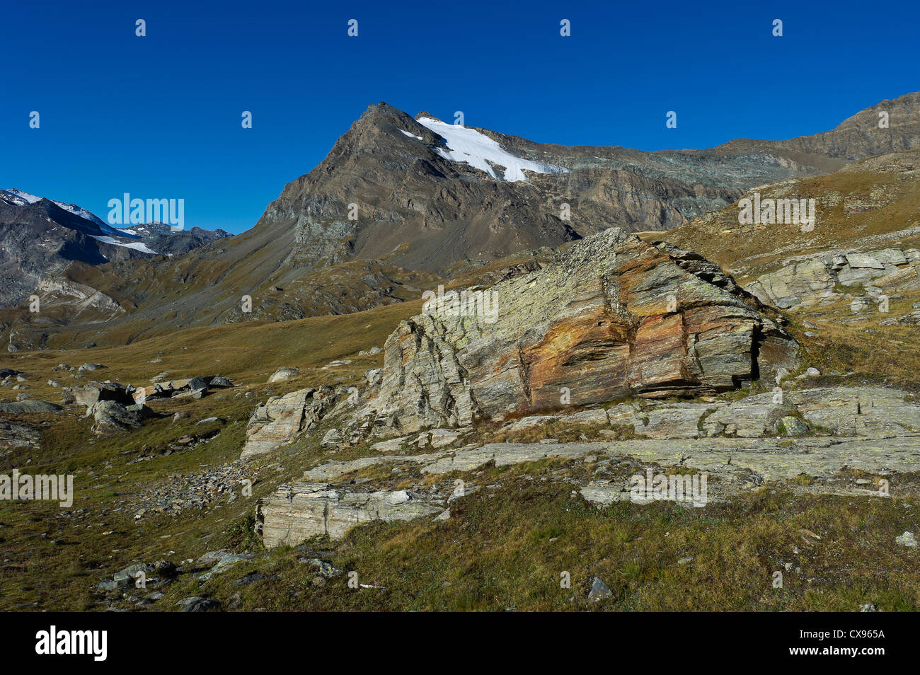 Berglandschaft, Nivolet übergeben, Gran Paradiso NP, Piemont, Italien Stockfoto