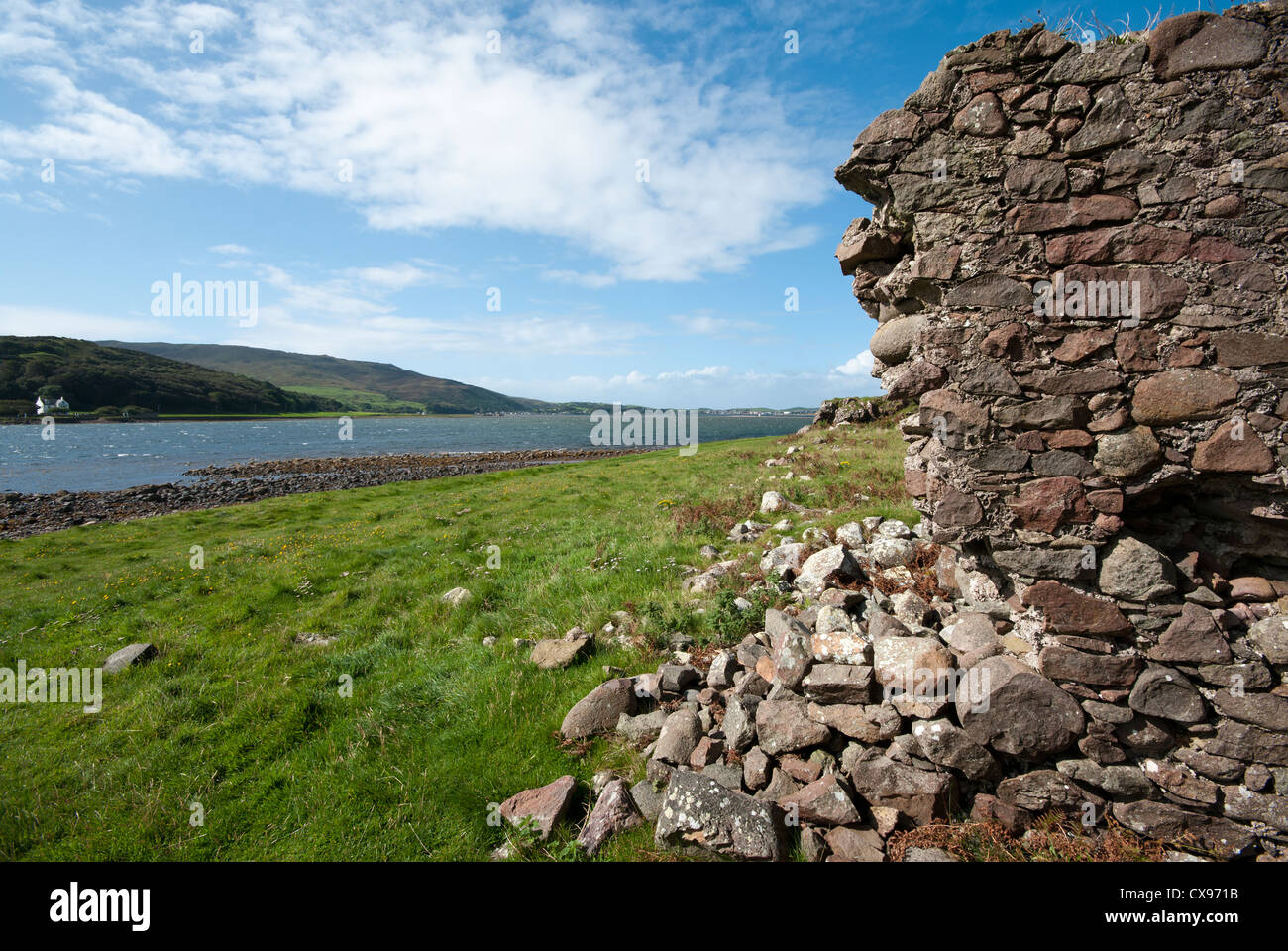 Blick über Campbeltown Loch aus Island Davaar Argyll und Bute Schottland Stockfoto