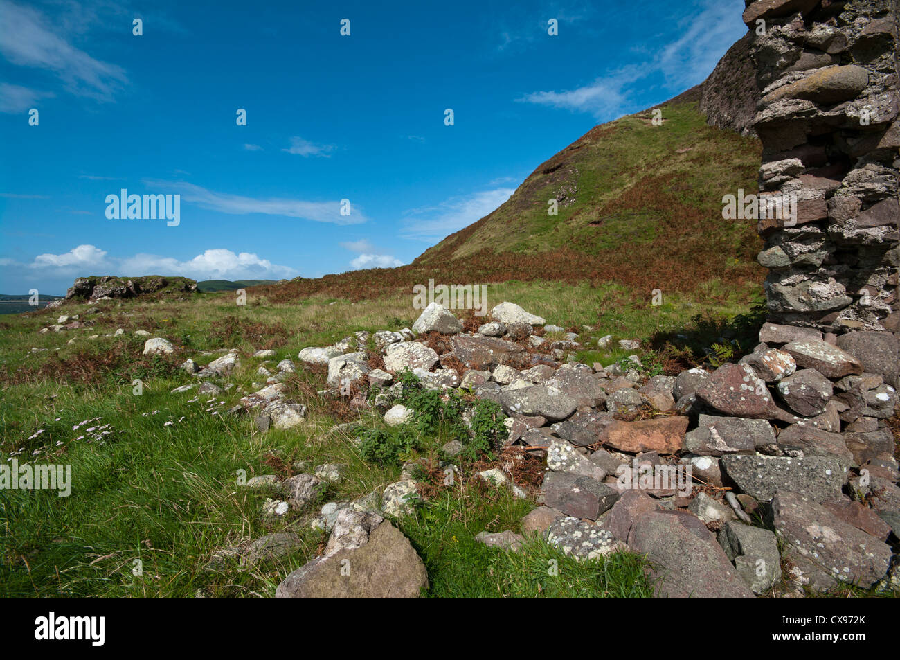 Die zerklüftete Landschaft auf Island Davaar Argyll und Bute Schottland Stockfoto