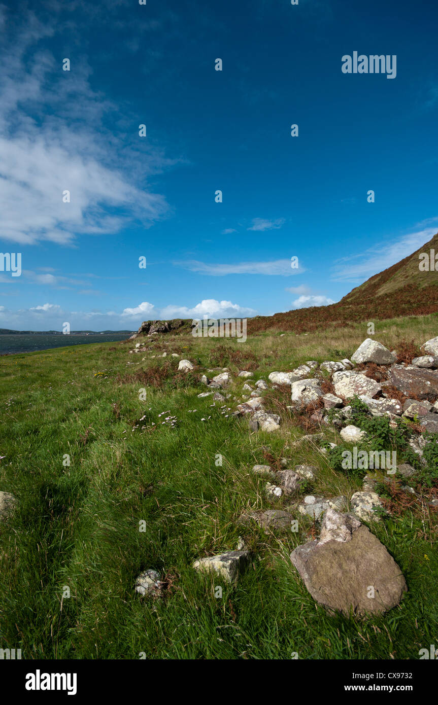 Die zerklüftete Landschaft auf Island Davaar Argyll und Bute Schottland Stockfoto