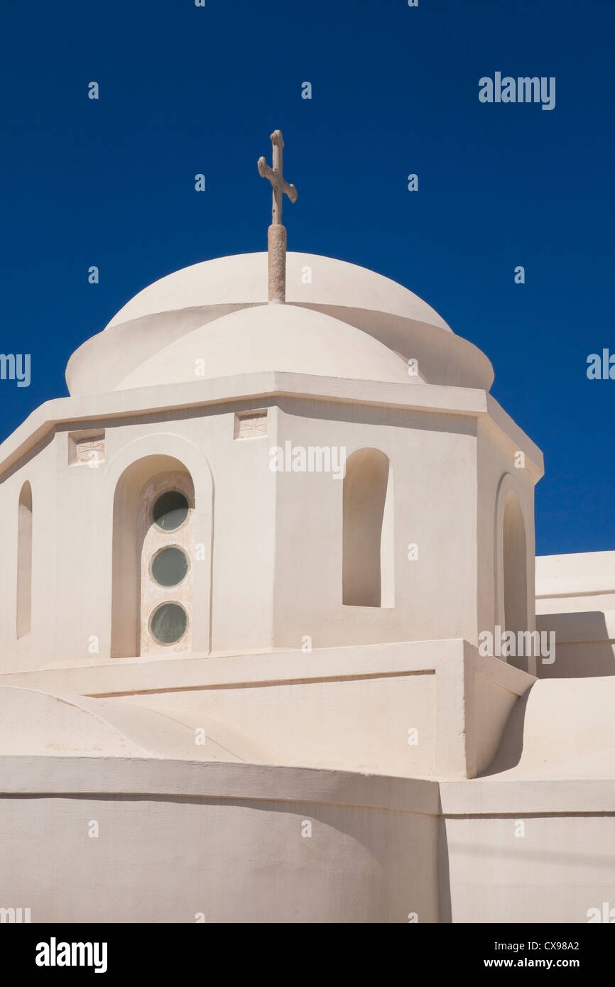 Kuppel der Kirche in der Altstadt Naxos Chora Stockfoto