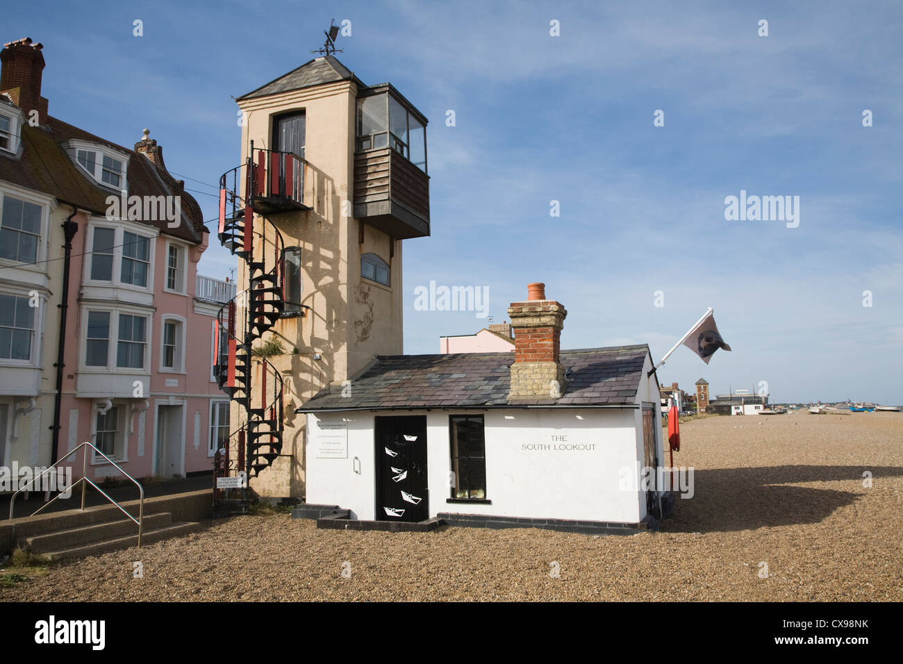 Süden Suche Gebäude Aldeburgh Suffolk England Stockfoto