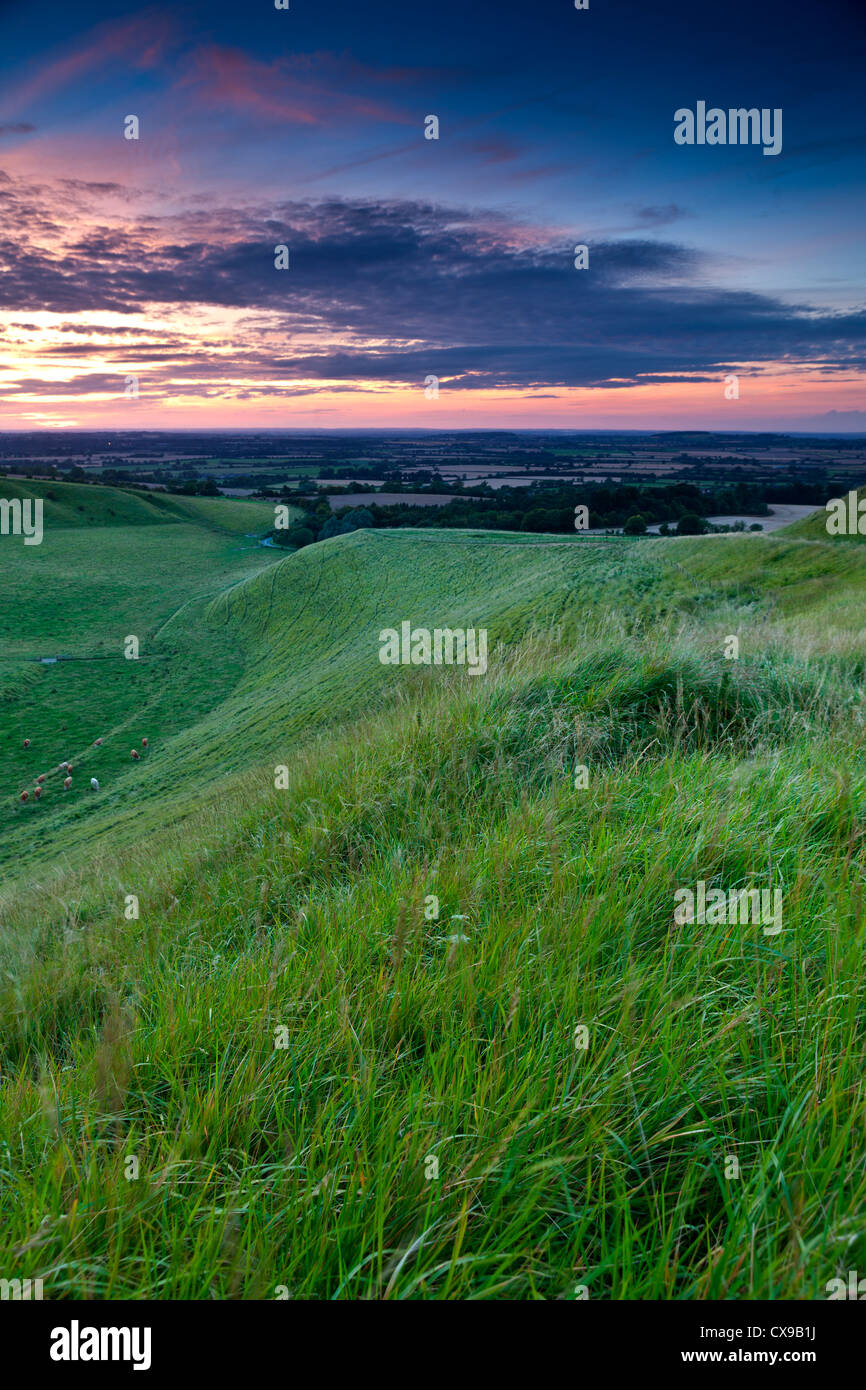 Die Krippe von White Horse Hill, Uffington, Oxfordshire Stockfoto
