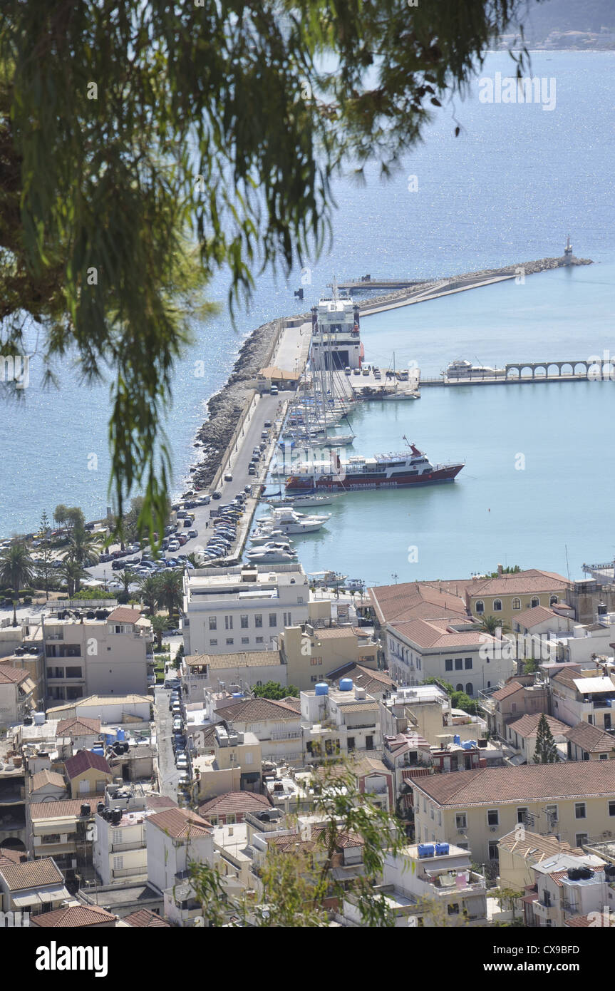 Ein Panorama über Zakynthos, Griechenland Stockfoto