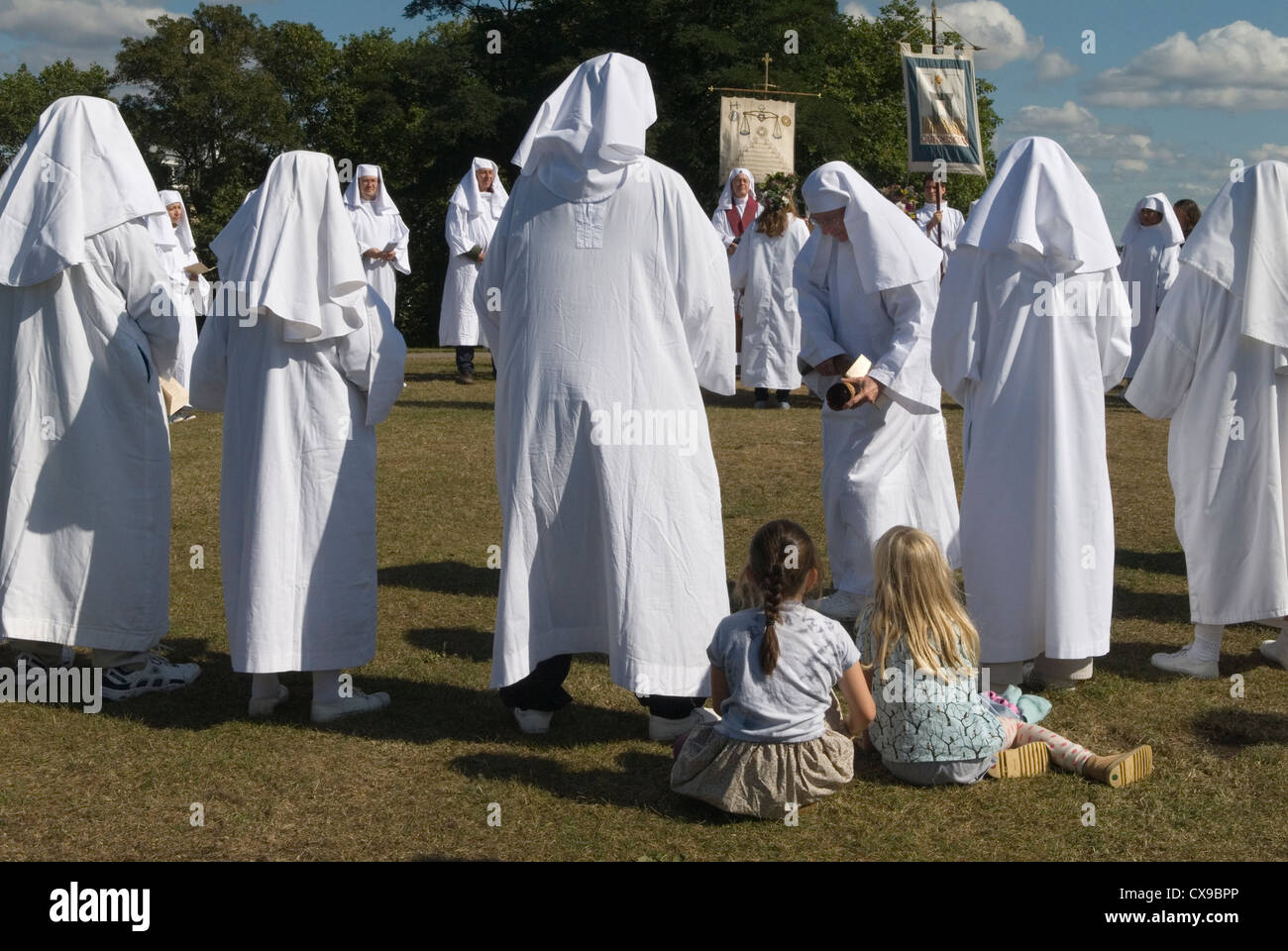 Druiden alten Auftrag von Druiden. Herbst-tagundnachtgleiche September Primrose Hill London. Harvest Ritual. HOMER SYKES Stockfoto