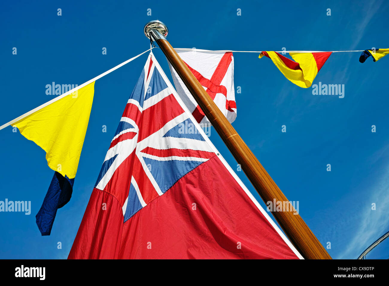 Red Ensign Flagge und Wimpel Stockfoto