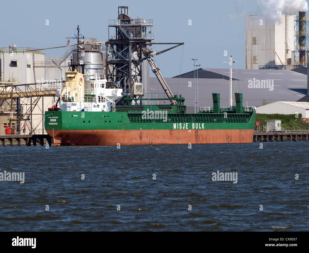 Bimi im Hafen von Amsterdam Stockfoto