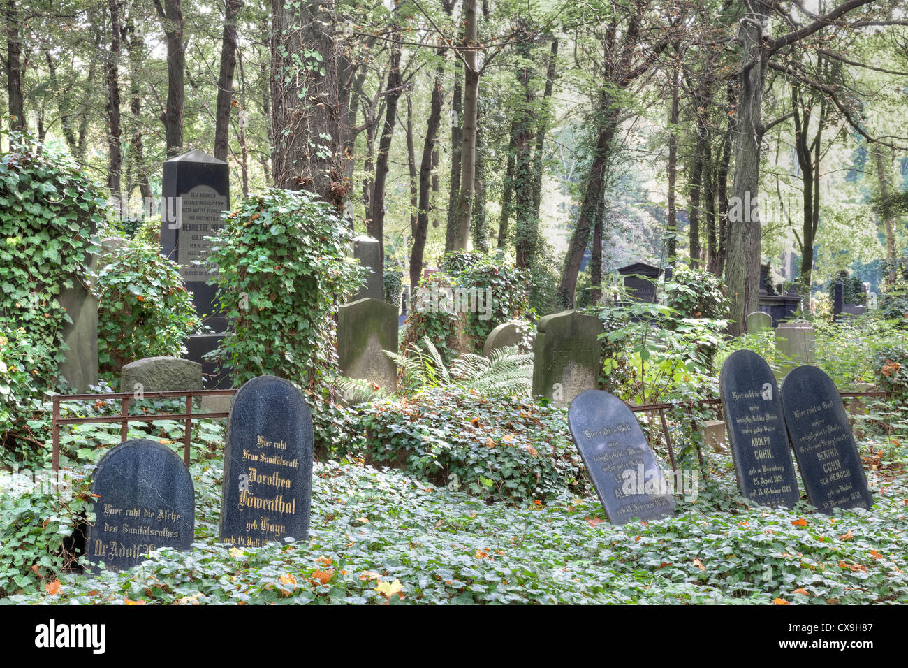 Jüdischer Friedhof Weißensee, Berlin, Deutschland Stockfoto