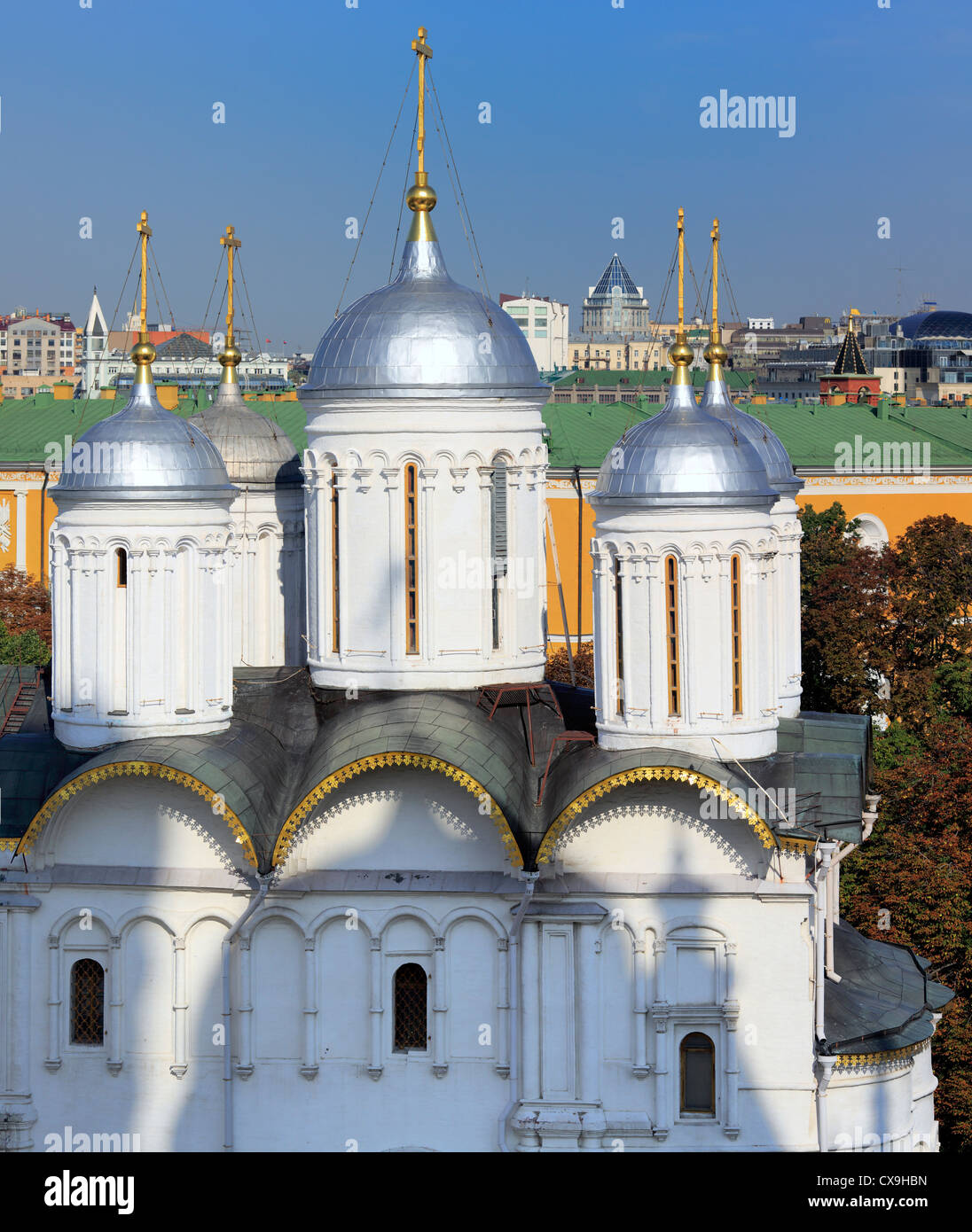 Kirche der zwölf Apostel (17. Jahrhundert), Blick vom Ivan den große Glockenturm, Moskauer Kreml, Moskau, Russland Stockfoto