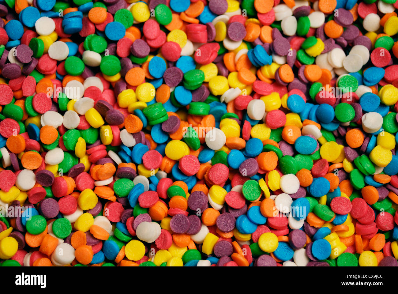 Regenbogen bestreuen Hintergrundbild closeup Stockfoto