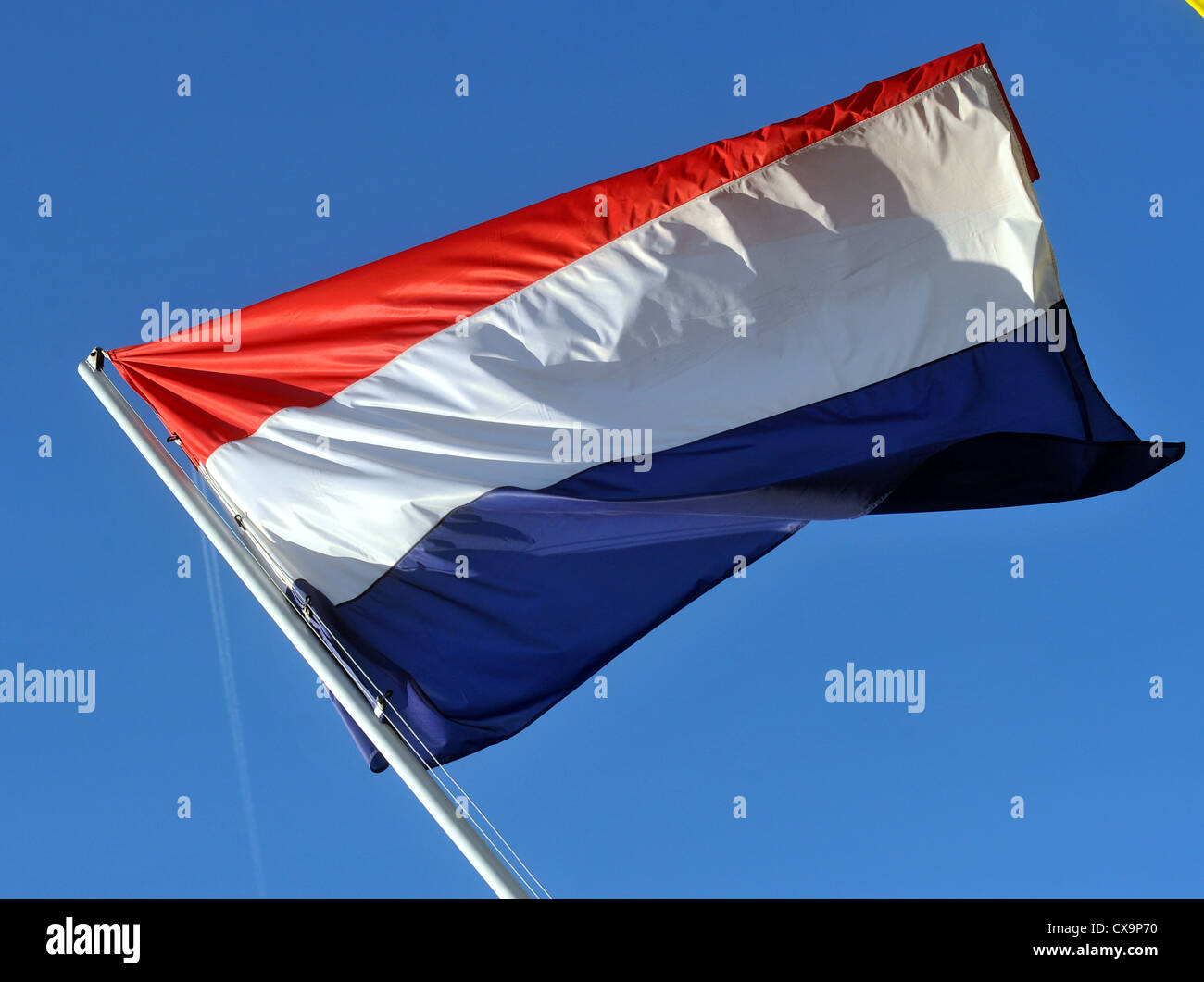 Flagge der Niederlande Stockfoto