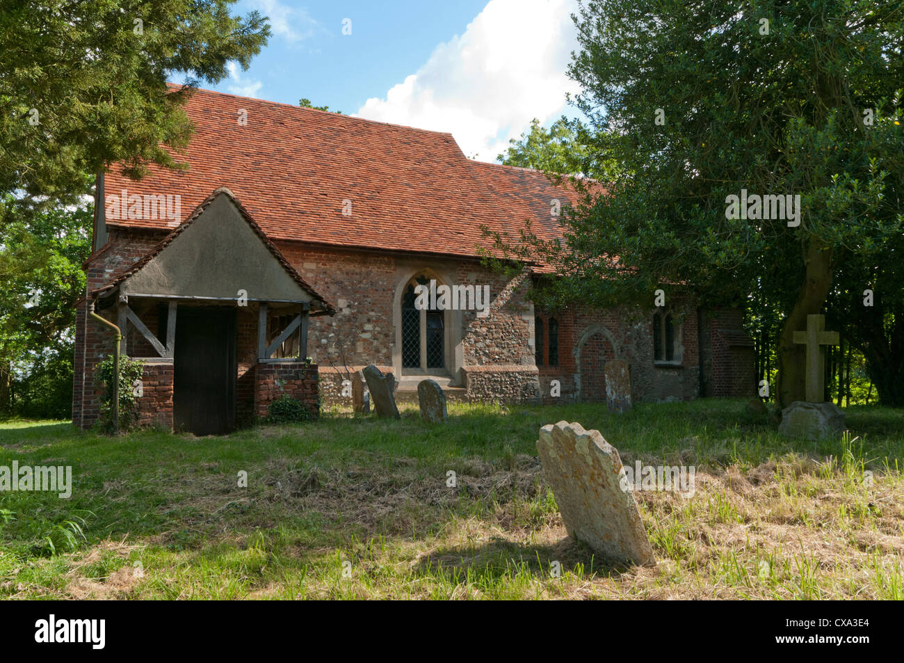 Verfallene All Saints Church in Berners Roding, Essex Stockfotografie ...