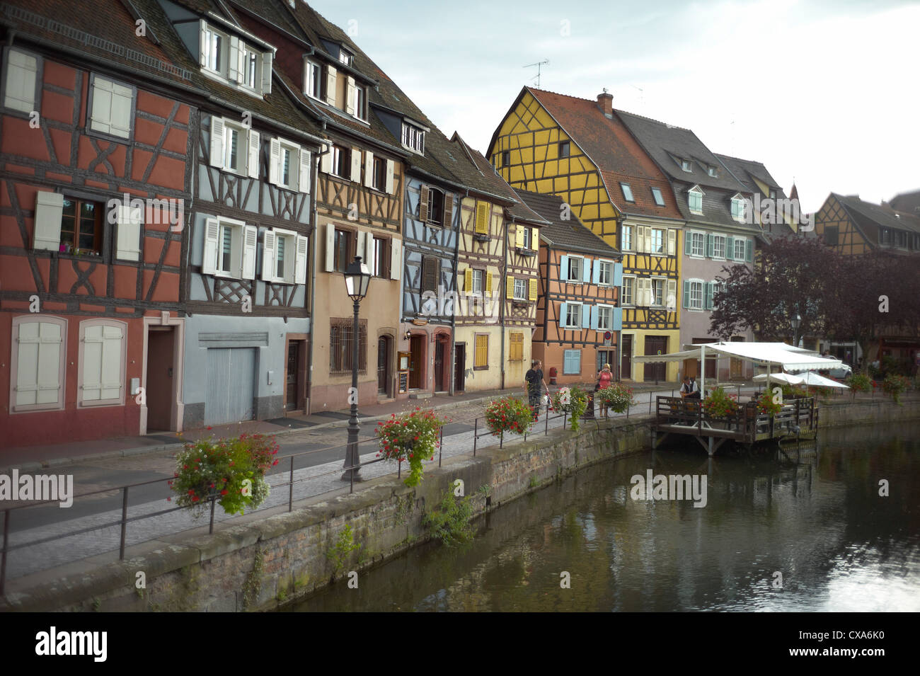 Fachwerkhäusern in Colmar, Elsass. Frankreich Stockfoto