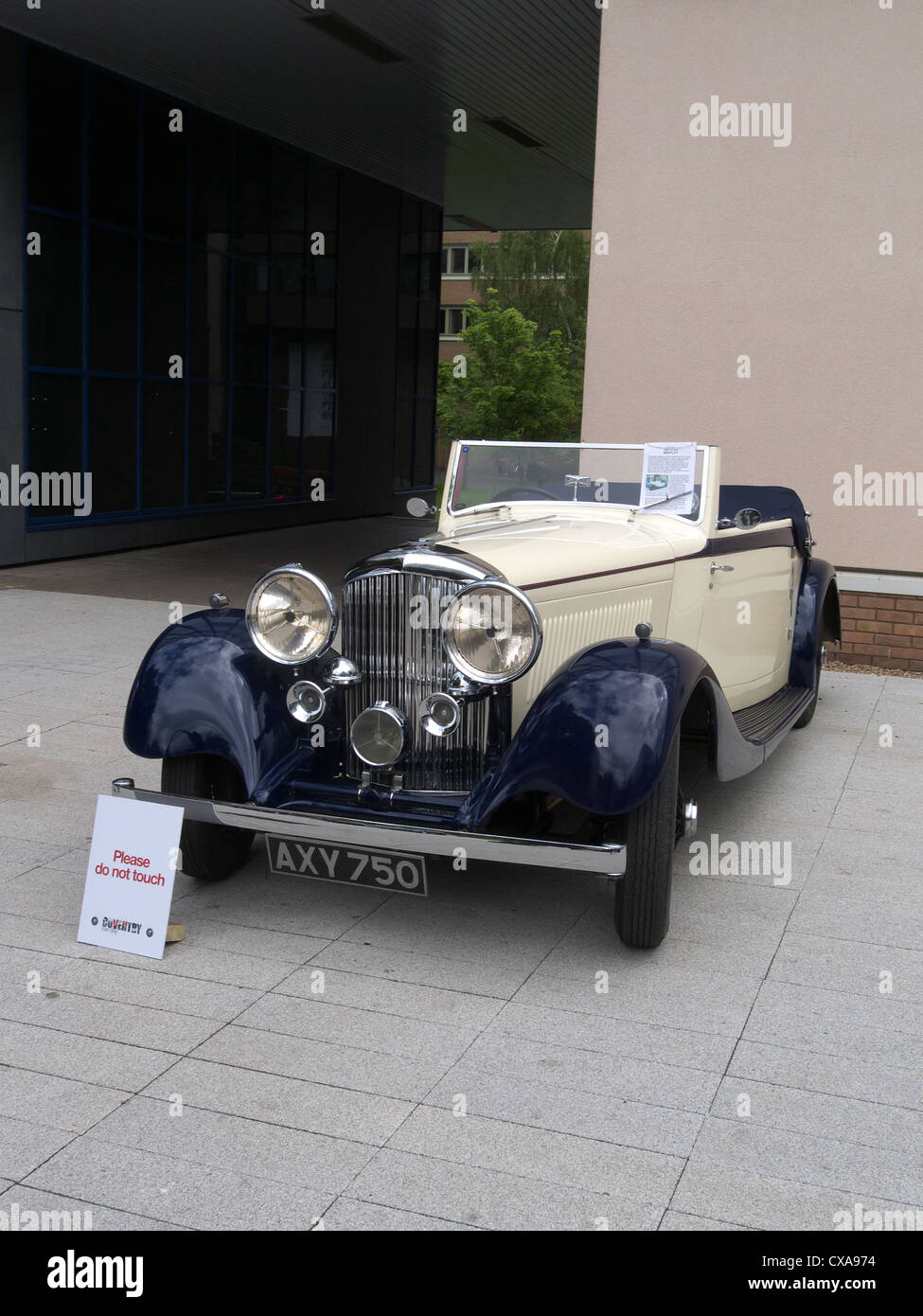 1934 3,5 Liter Bentley Cabrio Vintage Luxusauto Stockfoto