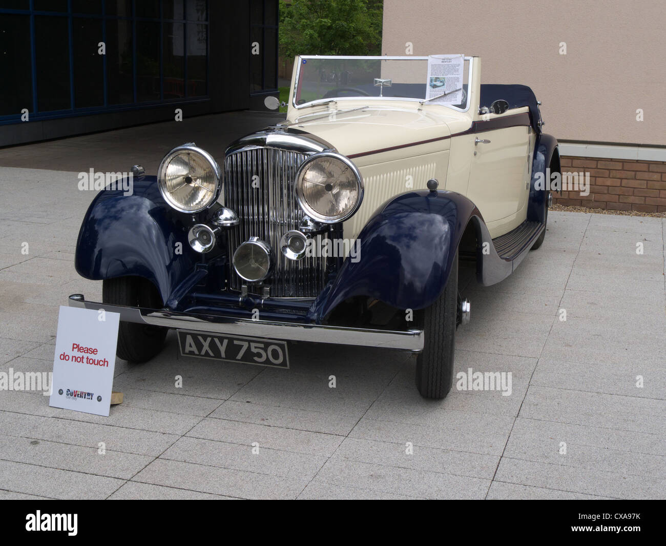 1934 3,5 Liter Bentley Cabrio Vintage Luxusauto Stockfoto