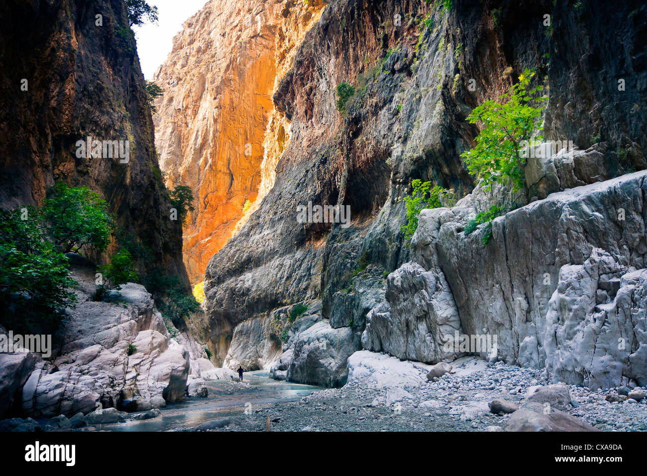 Saklikent Schlucht Canyon in der Türkei - Bergbach Stockfoto
