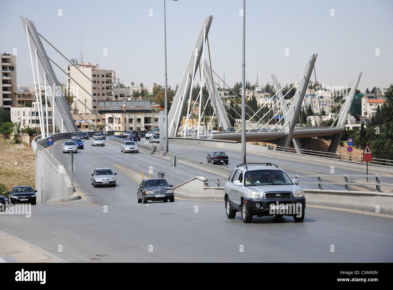 Abdoun Bridge, zentrale Amman, Jordanien Stockfoto