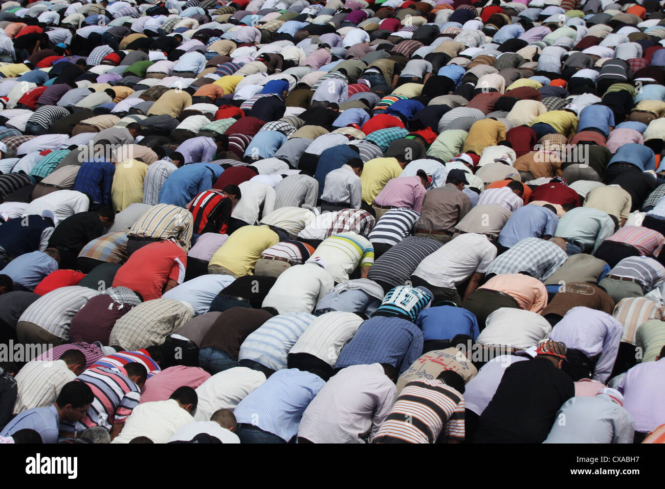 Protest in Tahrir-Platz, Cairo, Monate nach dem Sturz von Hosni Mubarak weiter. Stockfoto