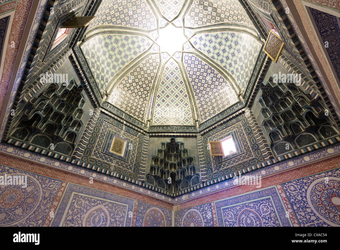 Ziyarat-Khana, Wallfahrt Zimmer im Shah-i Zinda, Samarkand, Usbekistan Stockfoto